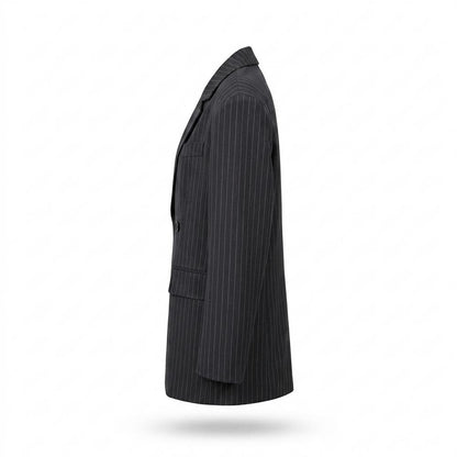 Allsaints Leather - Ralev | Pinstriped Single-Breasted Blazer Women