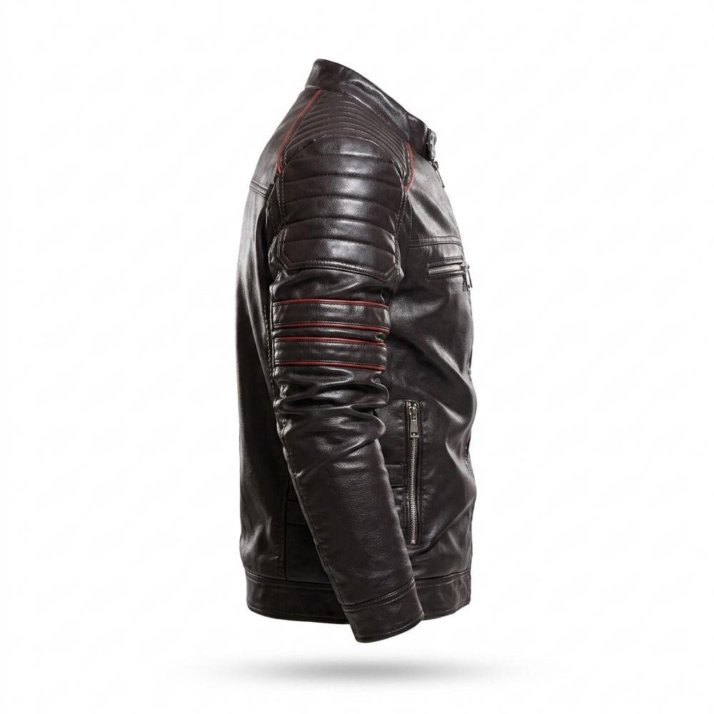 Allsaints Leather - Lolil | Quilted Fitted Leather Jacket Men