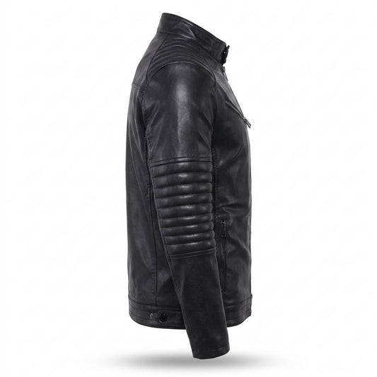 Allsaints Leather - Alver | Quilted Fitted Leather Jacket Men
