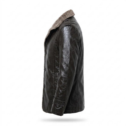 Allsaints Leather - Savak | Shearling-Lined Buttoned Jacket Men