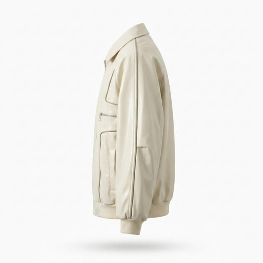 Allsaints Leather - Cosan | Piped Zip-Up Jacket Unisex