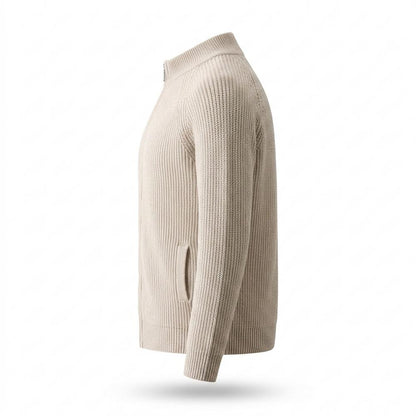 Allsaints Leather - Kelev | Rib-Knit Zip-Front Knit Cardigan Men