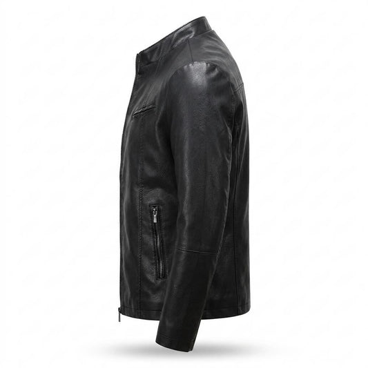 Allsaints Leather - Mapim | Zippered Slim-Fit Leather Jacket Men