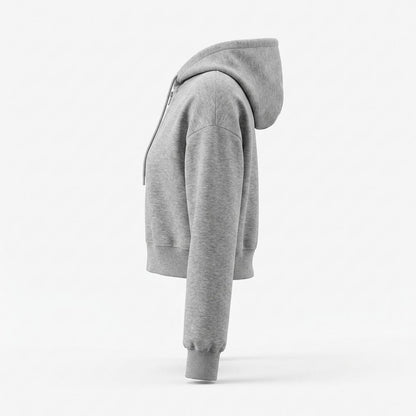 Allsaints Leather - Lyvin | Cropped Zip-Up Hoodie Women