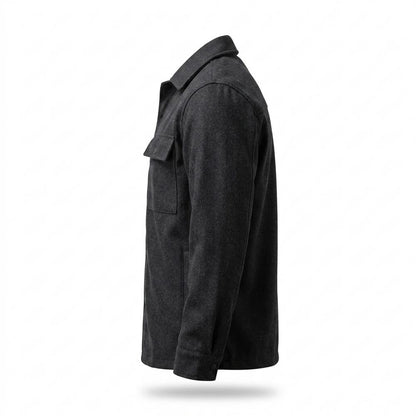 Allsaints Leather - Seser | Snap-Button Flap-Pocket Jacket Men