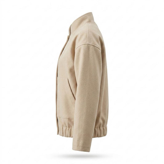 Allsaints Leather - Tisil | Felted Buttoned Jacket Women