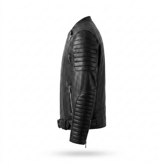 Allsaints Leather - Zesin | Grained Quilted Leather Jacket Men