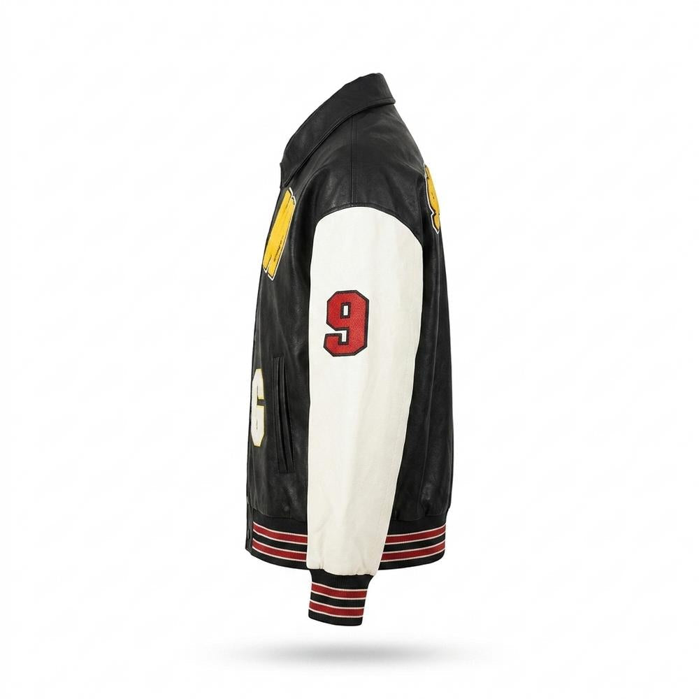 Allsaints Leather - Cotir | Color-Block Embroidered Leather Jacket Unisex