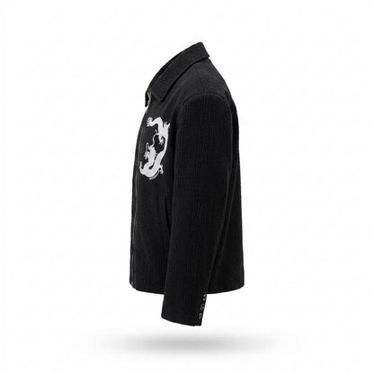 Allsaints Leather - Valan | Structured Embroidered Jacket Unisex