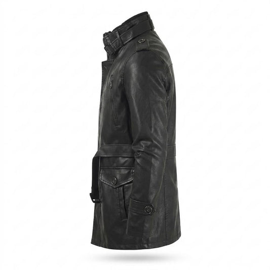 Allsaints Leather - Kunon | High-Collar Fleece-Lined Coat Men