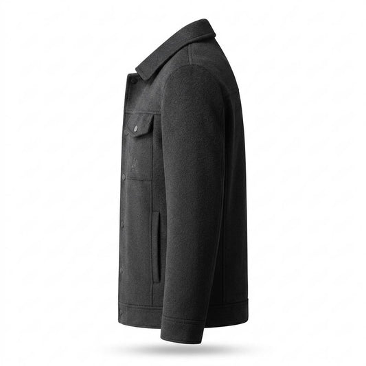 Allsaints Leather - Losen | Woolen Button-Front Jacket Men