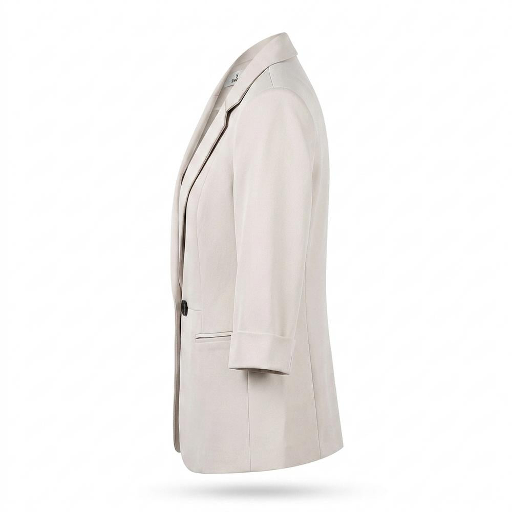 Allsaints Leather - Lonor | Single-Breasted Three-Quarter Sleeve Blazer Women
