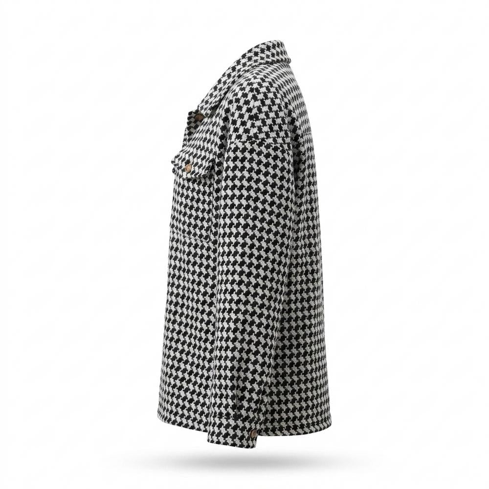 Allsaints Leather - Noven | Houndstooth Button-Down Jacket Women