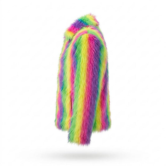 Allsaints Leather - Nisol | Faux Fur Striped Jacket Unisex