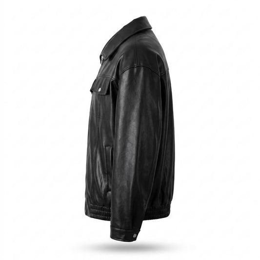 Allsaints Leather - Zeven | Zip-Up Collared Leather Jacket Men