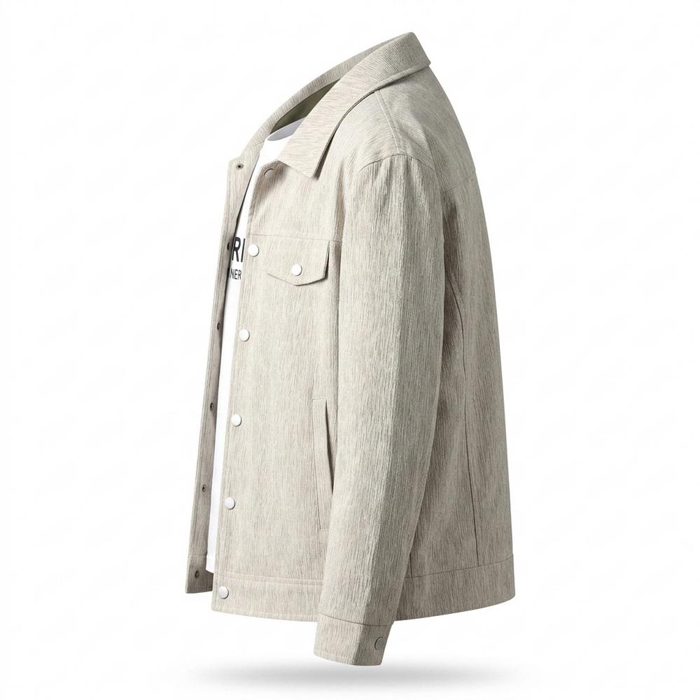 Allsaints Leather - Nemin | Textured Button-Front Jacket Men