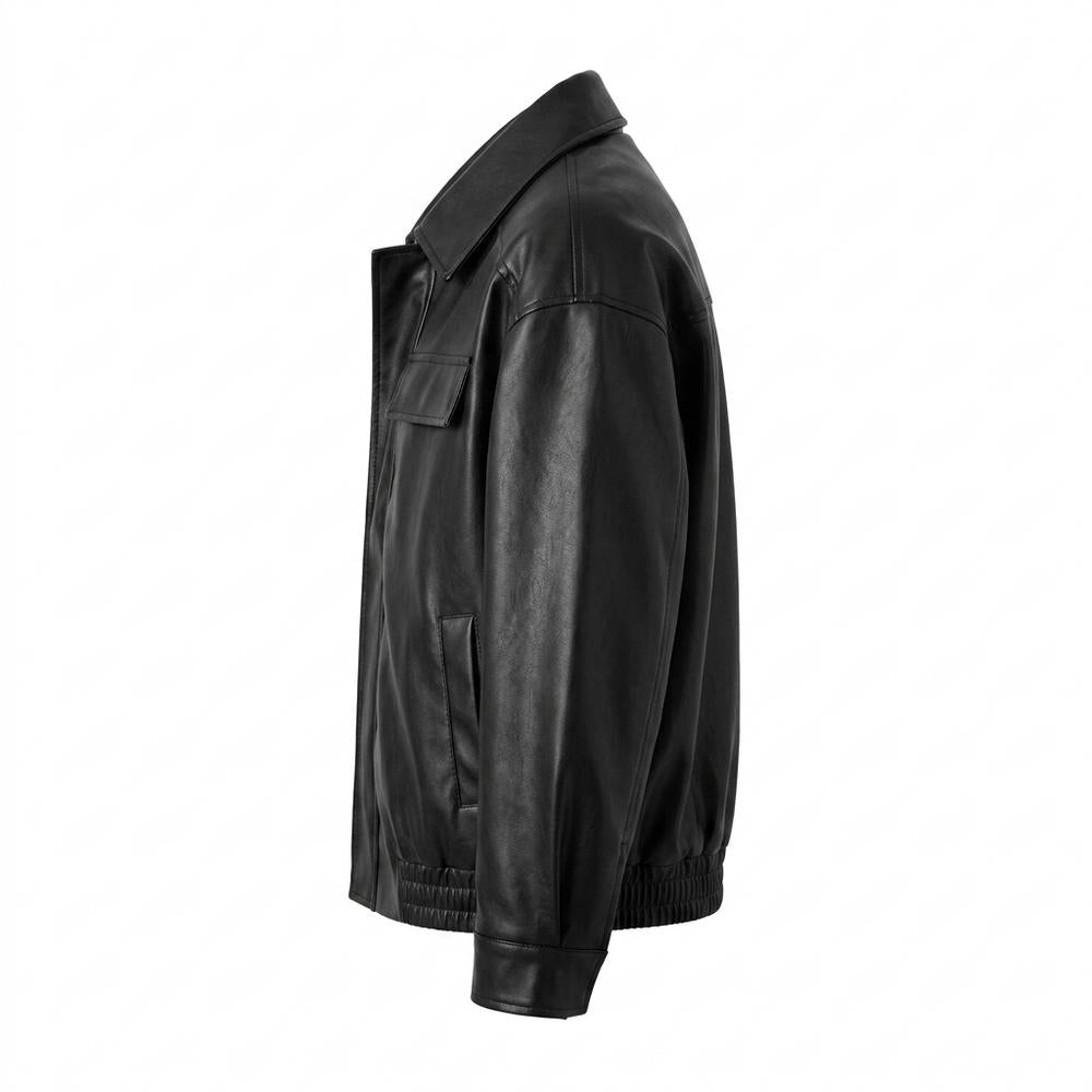 Allsaints Leather - Dilul | Zip-Up Collared Leather Jacket Men