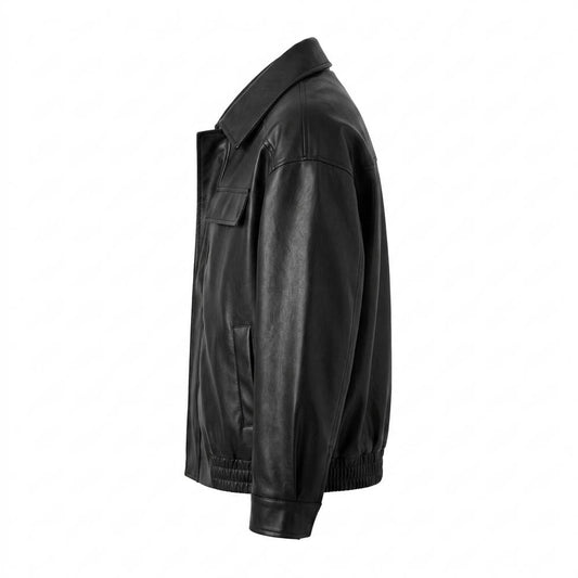 Allsaints Leather - Dilul | Zip-Up Collared Leather Jacket Men