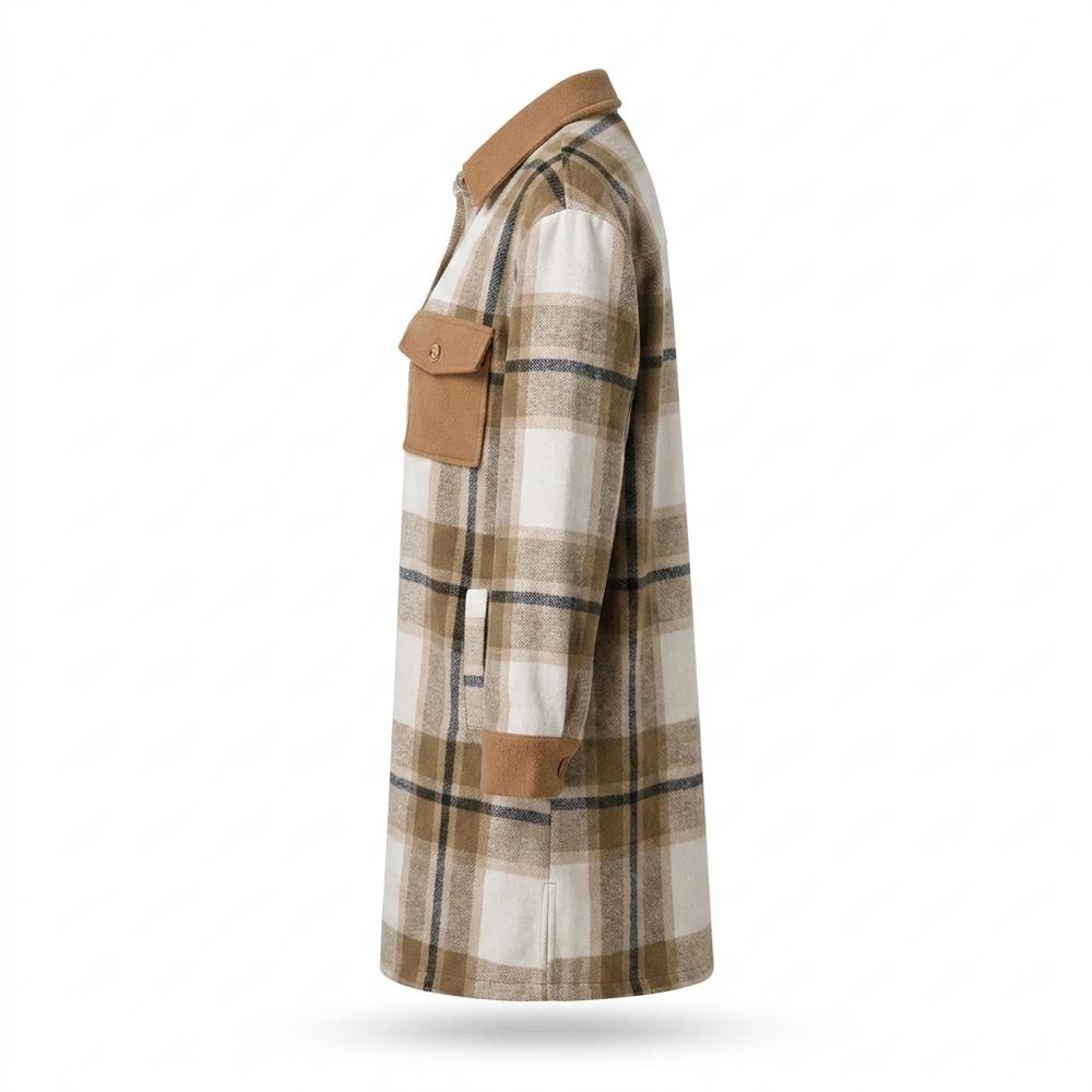 Allsaints Leather - Netir | Plaid Longline Coat Women