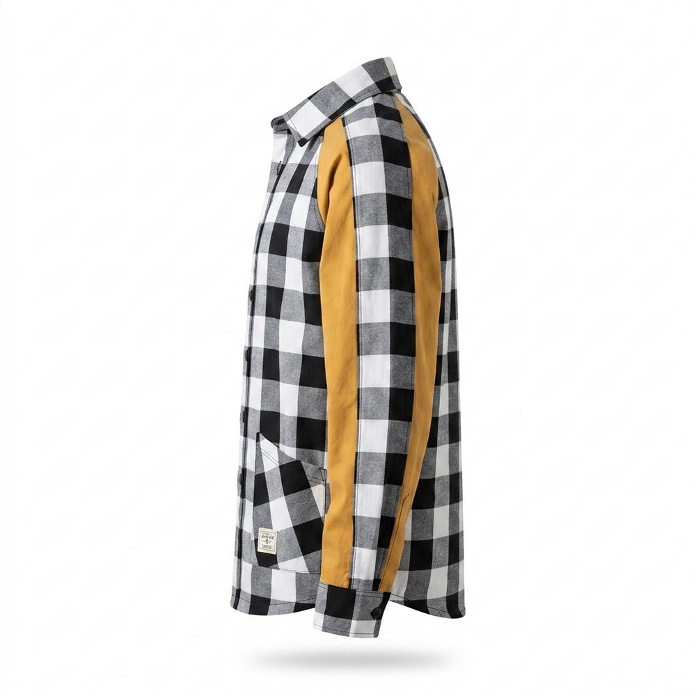 Allsaints Leather - Dimer | Plaid Color-Blocked Shirt Men