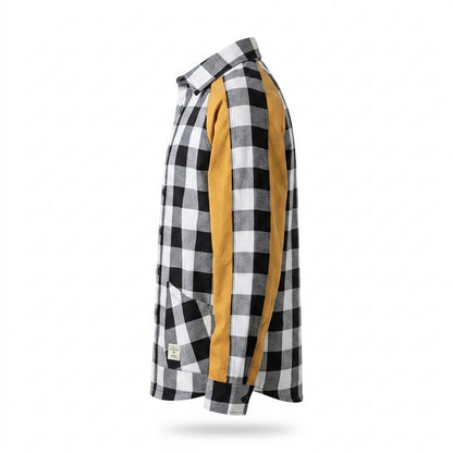 Allsaints Leather - Dimer | Plaid Color-Blocked Shirt Men