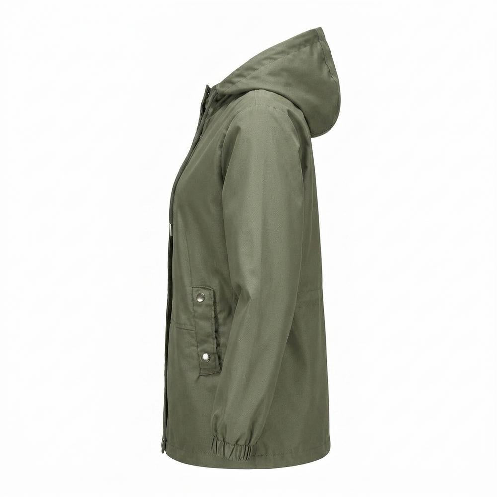 Allsaints Leather - Sasel | Hooded Buttoned Jacket Women