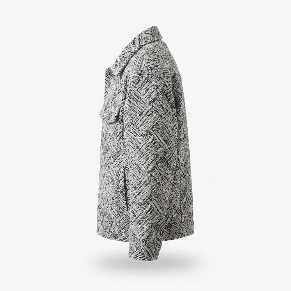 Allsaints Leather - Nedan | Patterned Straight-Cut Jacket Unisex