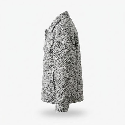 Allsaints Leather - Nedan | Patterned Straight-Cut Jacket Unisex