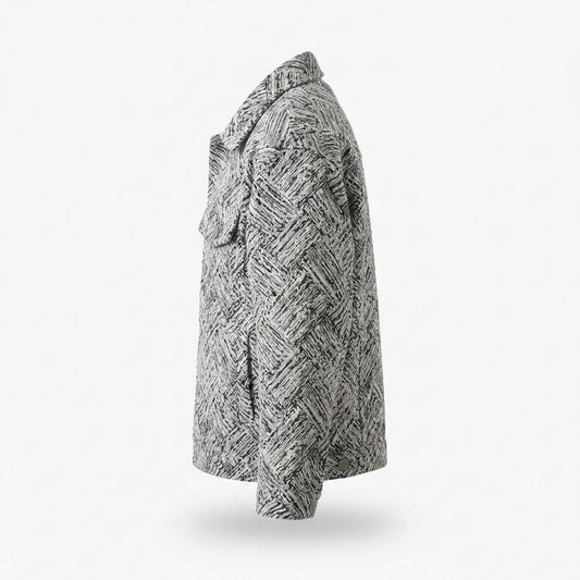 Allsaints Leather - Nedan | Patterned Straight-Cut Jacket Unisex