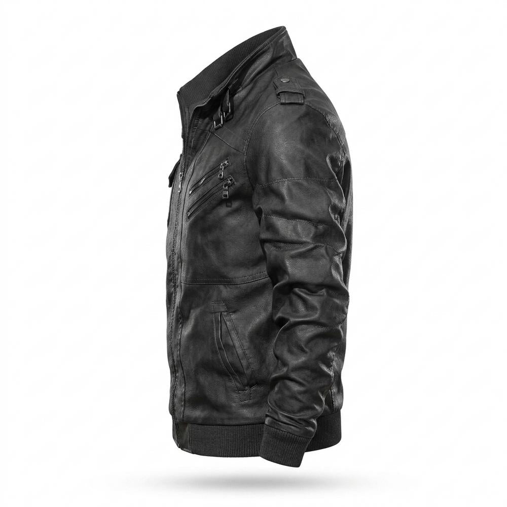 Allsaints Leather - Miral | Zip-Up Fitted Leather Jacket Men