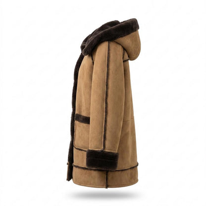 Allsaints Leather - Nevel | Hooded Shearling-Lined Coat Women