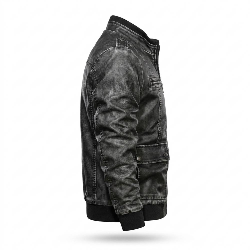 Allsaints Leather - Elnal | Washed Multi-Pocket Jacket Men