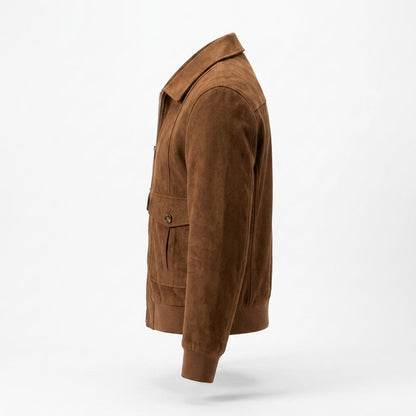 Allsaints Leather - Arsen | Suede-Effect Zip-Up Jacket Men