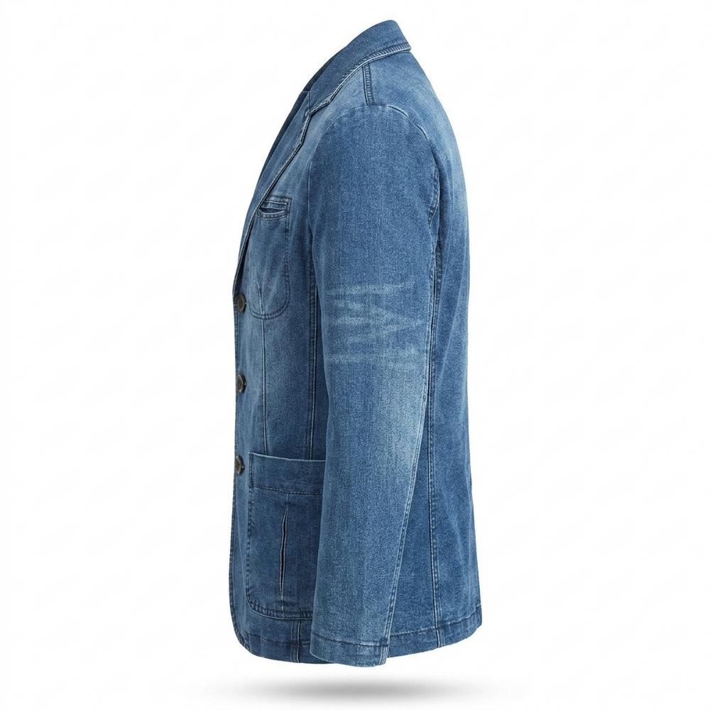 Allsaints Leather - Lunem | Denim Single-Breasted Blazer Men
