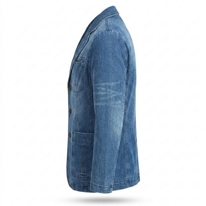 Allsaints Leather - Lunem | Denim Single-Breasted Blazer Men