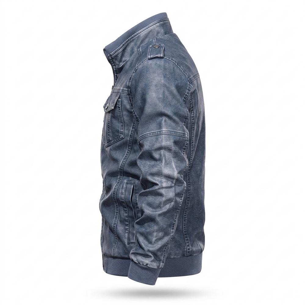 Allsaints Leather - Nadum | Washed Zip-Up Jacket Men