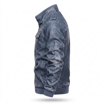Allsaints Leather - Nadum | Washed Zip-Up Jacket Men