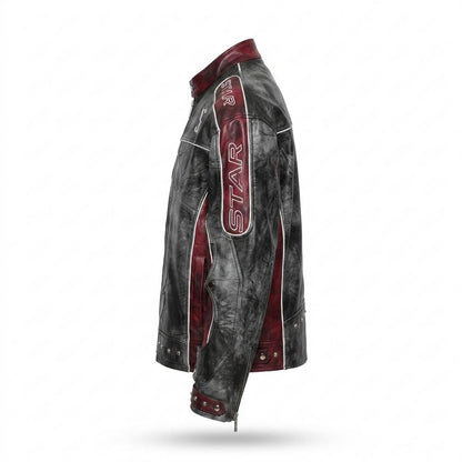 Allsaints Leather - Vazor | Two-Tone Embroidered Leather Jacket Men