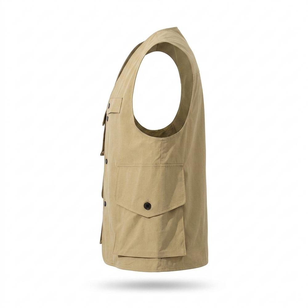 Allsaints Leather - Sasil | Multi-Pocket Buttoned Vest Unisex