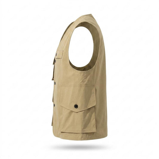 Allsaints Leather - Sasil | Multi-Pocket Buttoned Vest Unisex