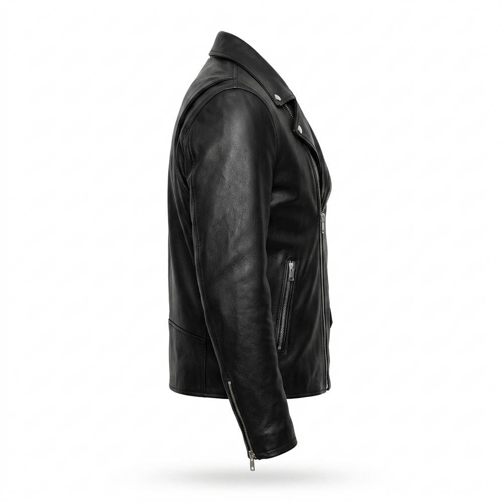 Allsaints Leather - Sevan | Asymmetrical Fitted Leather Jacket Men