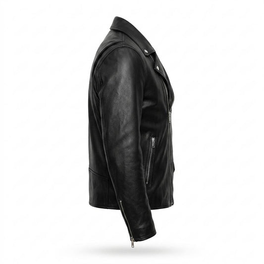 Allsaints Leather - Sevan | Asymmetrical Fitted Leather Jacket Men