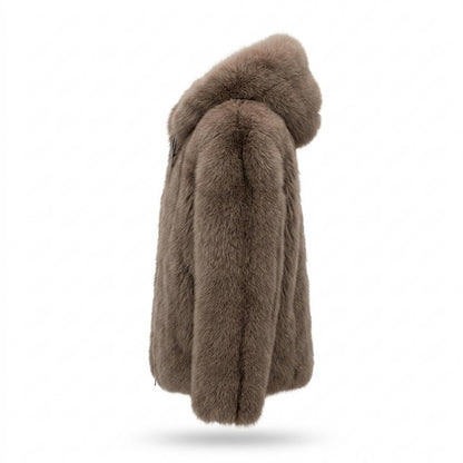 Allsaints Leather - Mamar | Hooded Fur-Look Jacket Unisex