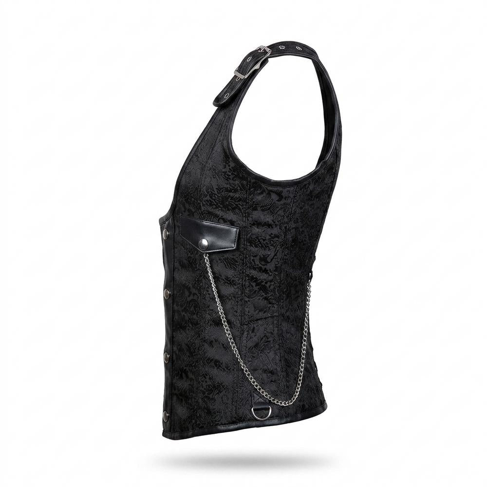 Allsaints Leather - Momas | Asymmetrical Brocade Top Women