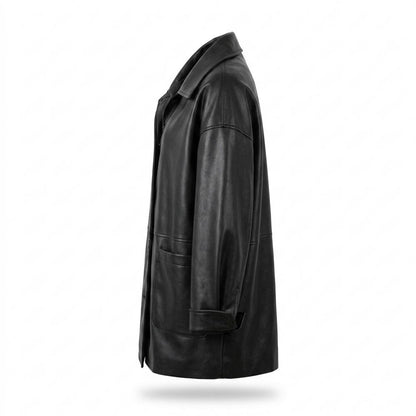 Allsaints Leather - Risen | Oversized Button-Front Leather Jacket Women