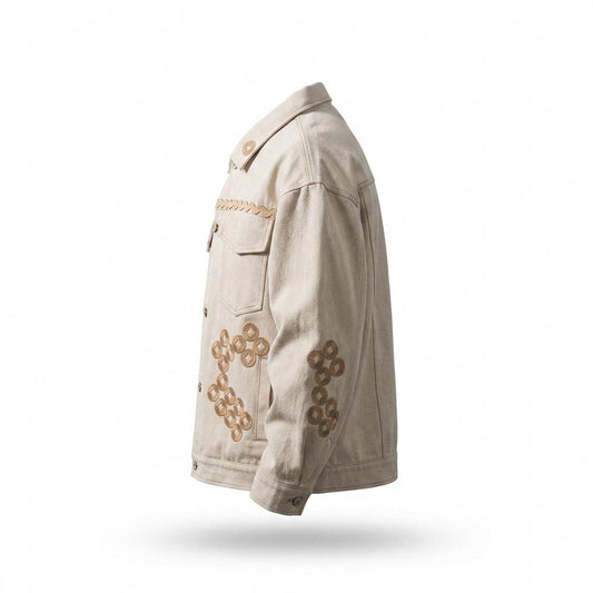 Allsaints Leather - Arlan | Embroidered Button-Up Jacket Unisex