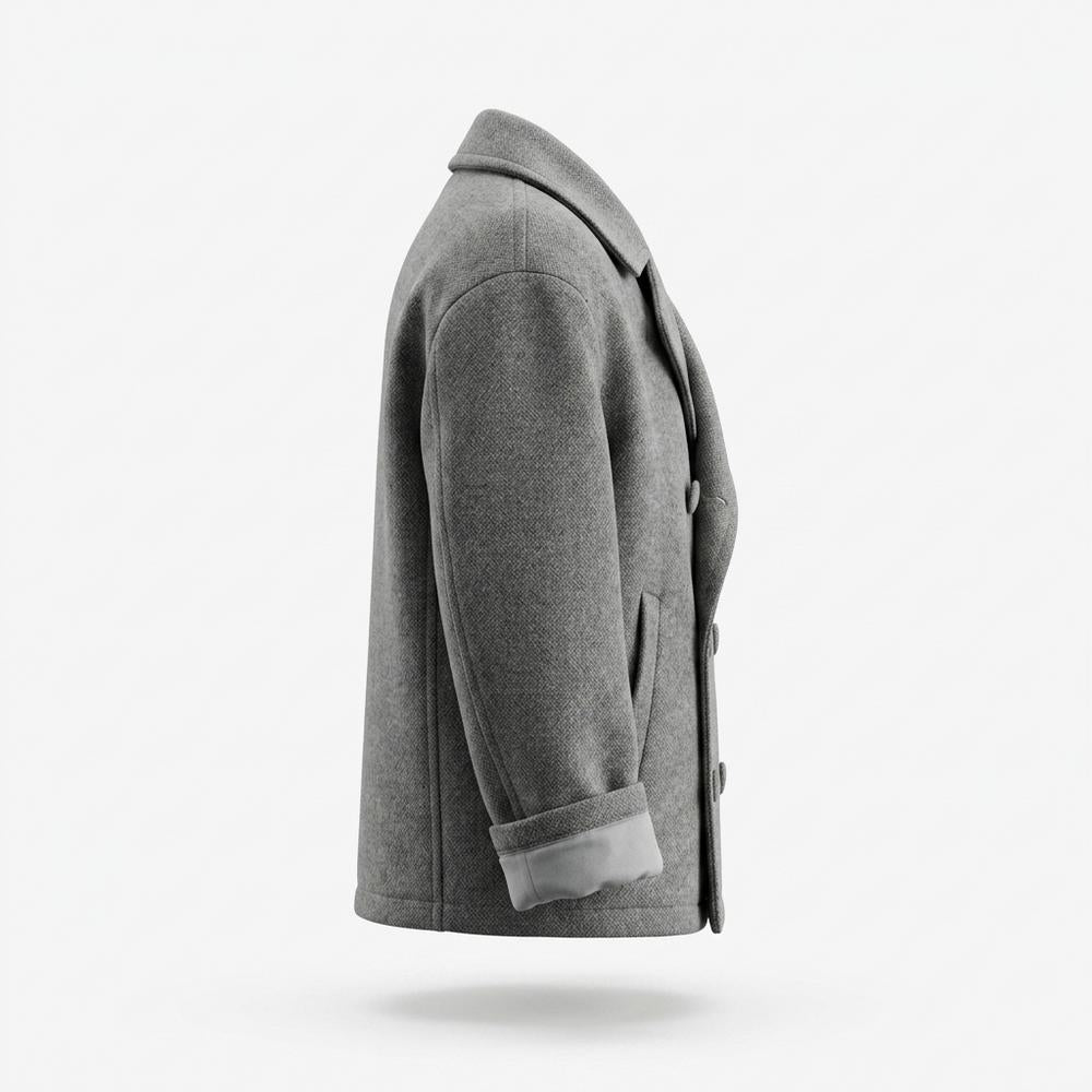 Allsaints Leather - Zaram | Double-Breasted Thickened Coat Men