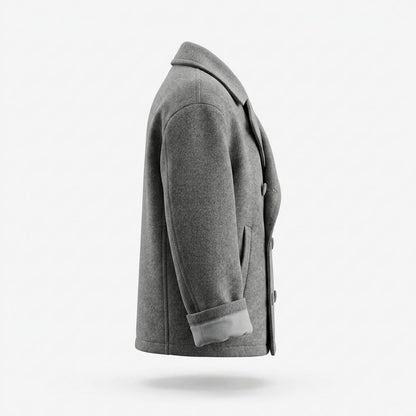 Allsaints Leather - Zaram | Double-Breasted Thickened Coat Men