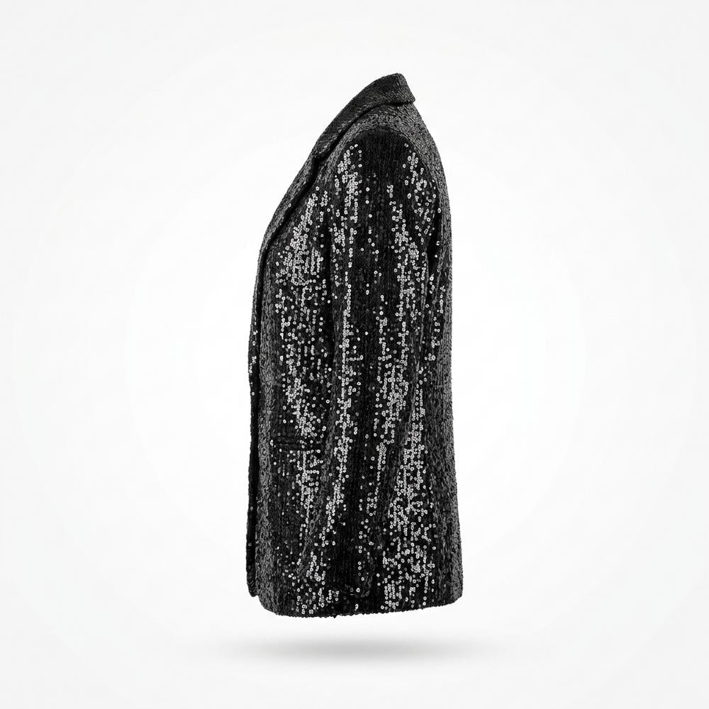 Allsaints Leather - Satal | Sequin-Embellished Open-Front Blazer Women