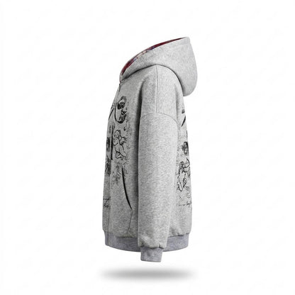 Allsaints Leather - Vesel | Printed Zip-Up Hoodie Unisex